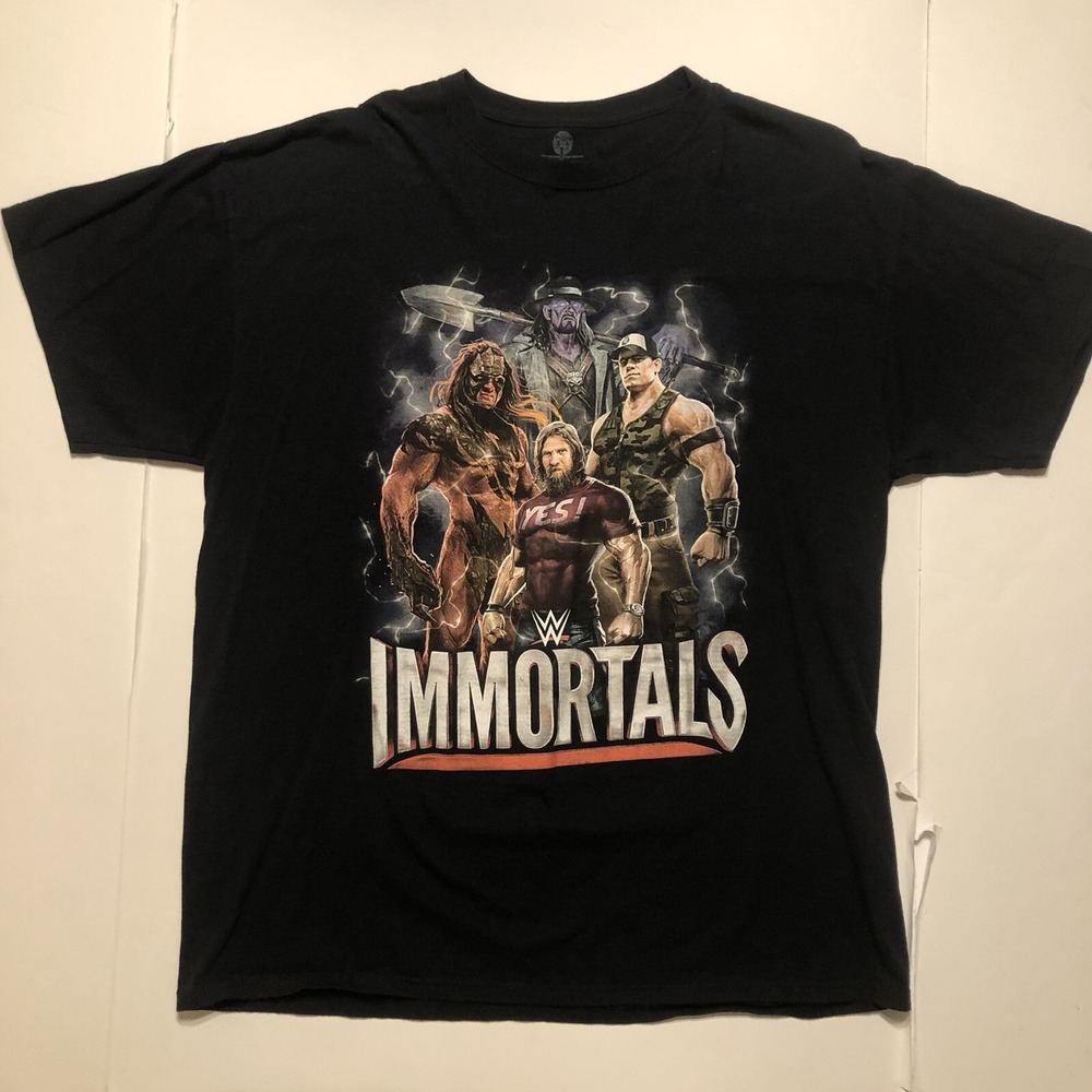 WWE IMMORTALS Men's T-Shirt Undertaker John Cena Kane Daniel Bryan Wrestling XL